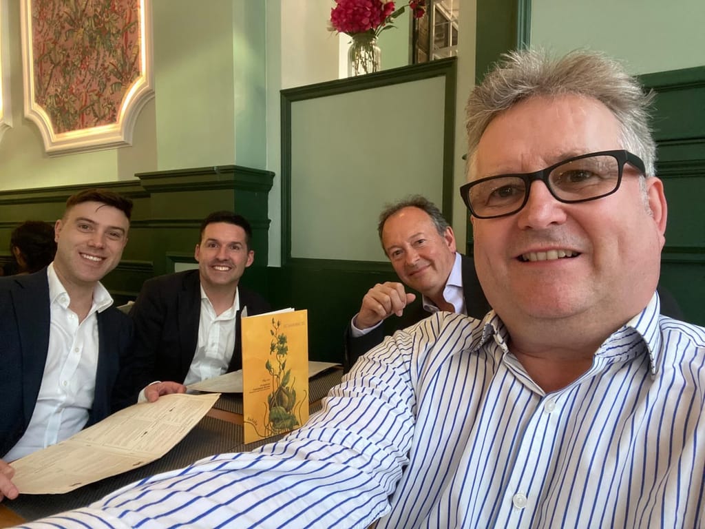 Odyssey colleagues at dinner in Leeds